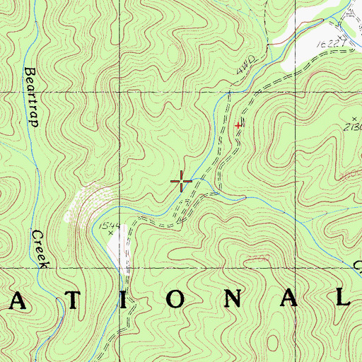 Topographic Map of Crooks Creek, CA