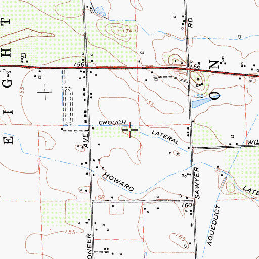 Topographic Map of Crouch Lateral, CA