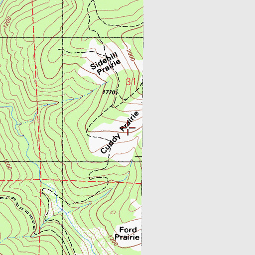 Topographic Map of Cuddy Cabin, CA