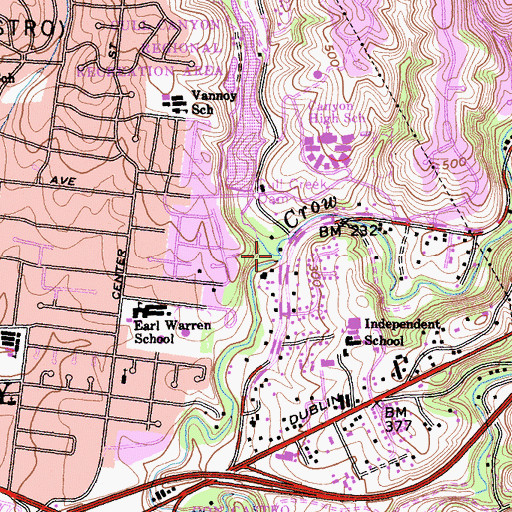 Topographic Map of Cull Creek, CA