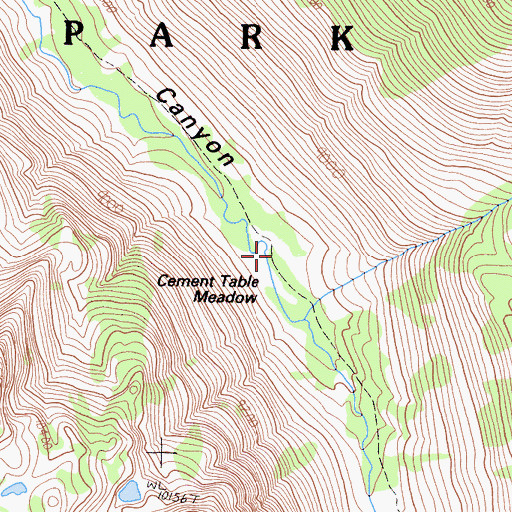 Topographic Map of Cunningham Creek, CA