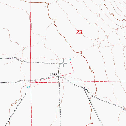 Topographic Map of Red Wing Well, AZ