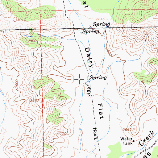 Topographic Map of Dairy Flat, CA