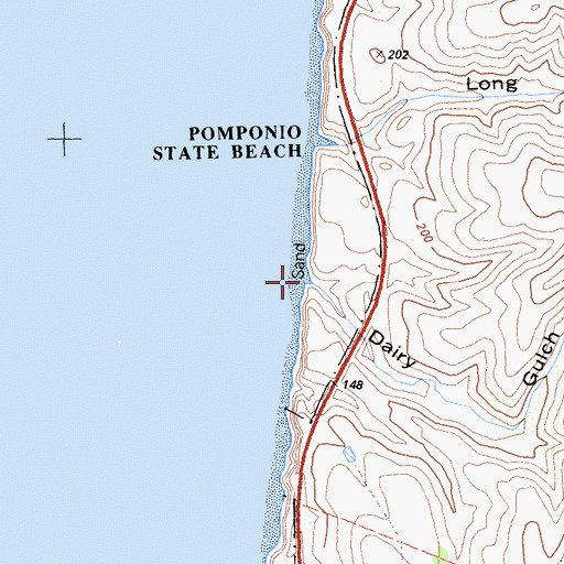 Topographic Map of Dairy Gulch, CA