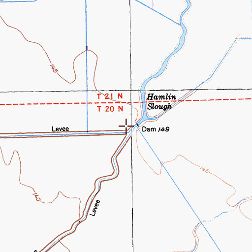 Topographic Map of Dam 149, CA