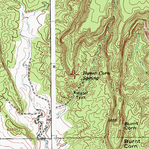 Topographic Map of Burnt Corn Spring, AZ