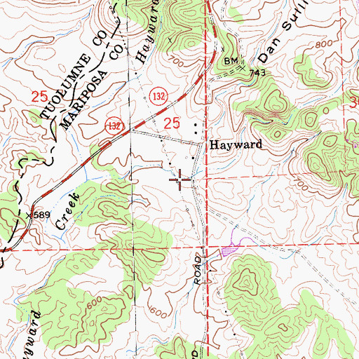 Topographic Map of Dan Sullivan Gulch, CA