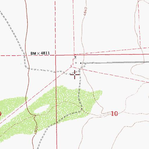 Topographic Map of Roll Ranch, AZ