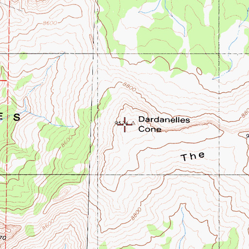 Topographic Map of Dardanelles Cone, CA