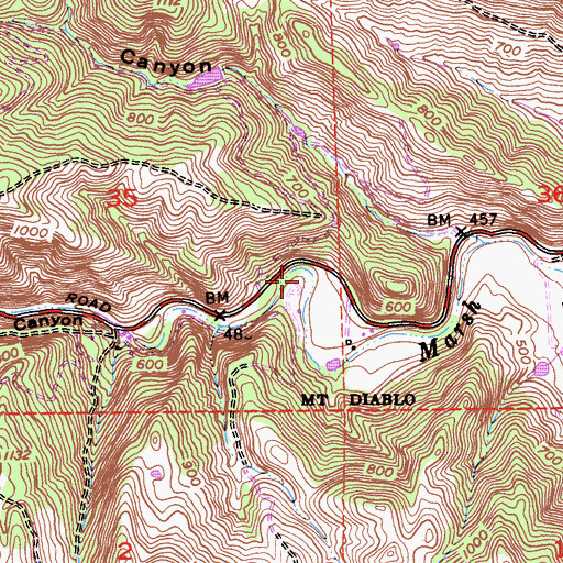 Topographic Map of Dark Canyon, CA