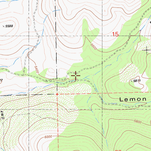 Topographic Map of Dark Canyon, CA
