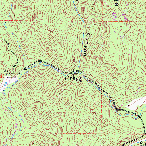 Topographic Map of Dark Canyon, CA