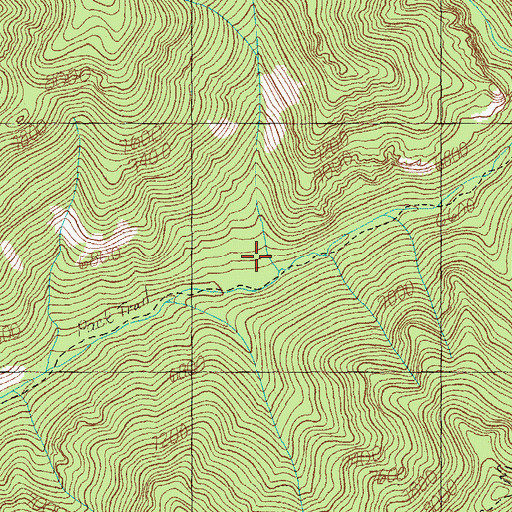 Topographic Map of Rucker Canyon Trail Two Hundred Twentytwo, AZ