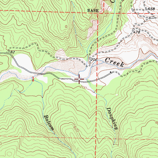 Topographic Map of Dauphiny Creek, CA