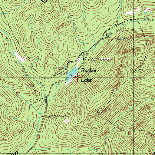 Topographic Map of Rucker Lake Campground, AZ