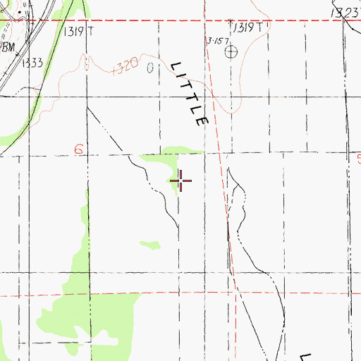 Topographic Map of Davis Creek, CA