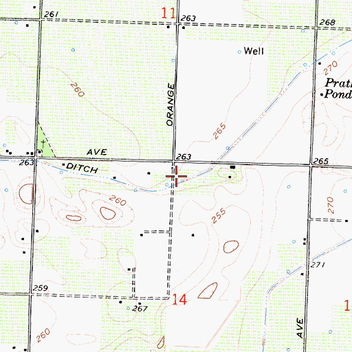 Topographic Map of Davis Ditch, CA