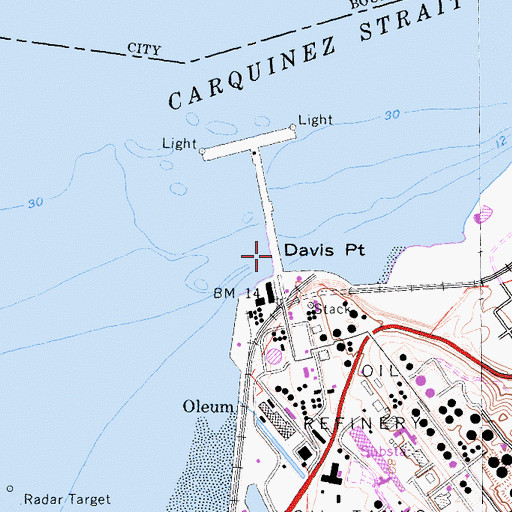 Topographic Map of Davis Point, CA