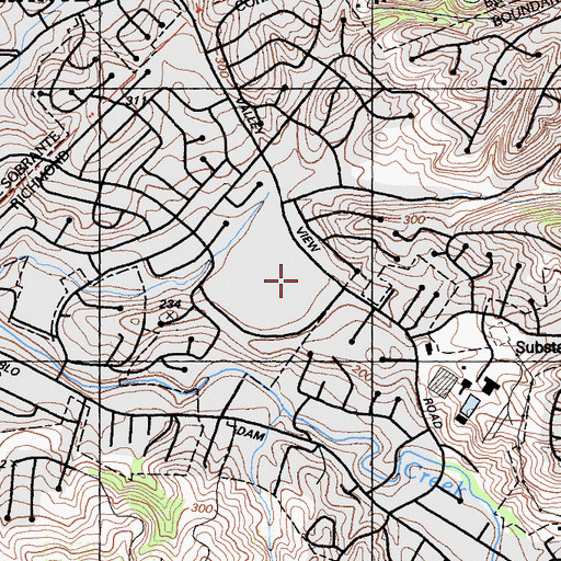 Topographic Map of De Anza Senior High School, CA