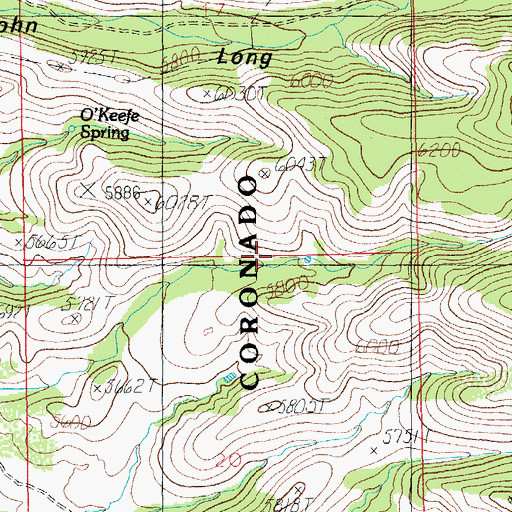 Topographic Map of Rusty Tank, AZ