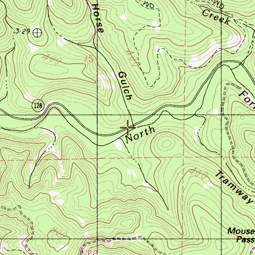 Topographic Map of Dead Horse Gulch, CA