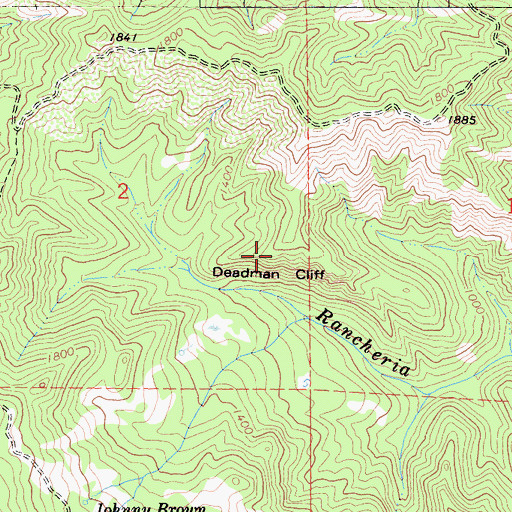 Topographic Map of Deadman Cliff, CA