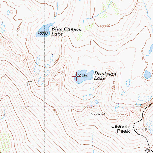 Topographic Map of Deadman Lake, CA