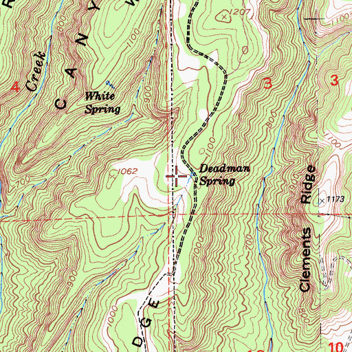 Topographic Map of Deadman Spring, CA