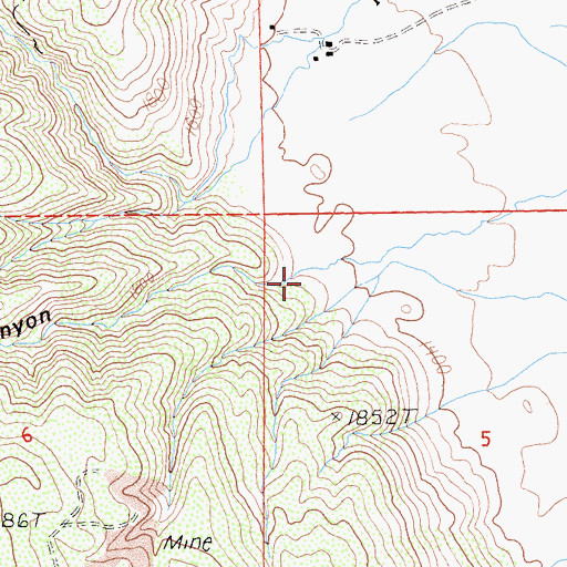 Topographic Map of Deadshot Canyon, CA