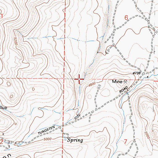 Topographic Map of Deep Canyon, CA