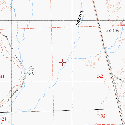 Topographic Map of Deep Creek, CA