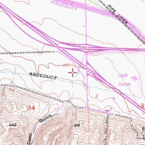 Topographic Map of Deep Gulch, CA