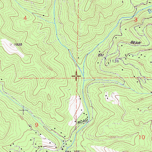 Topographic Map of Deer Creek, CA
