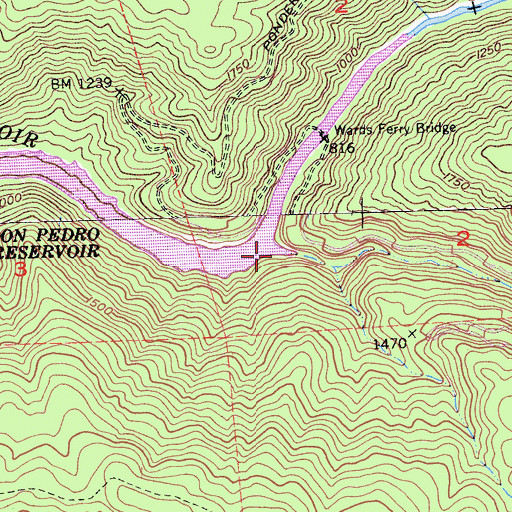 Topographic Map of Deer Creek, CA