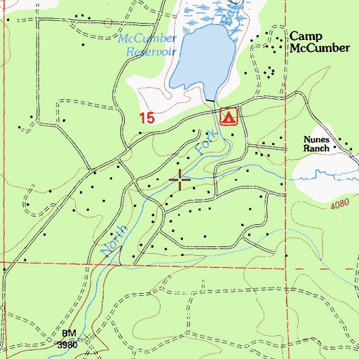 Topographic Map of Deer Creek, CA