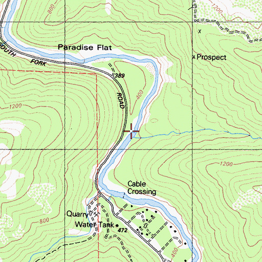 Topographic Map of Deer Creek, CA