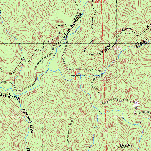 Topographic Map of Deer Creek, CA
