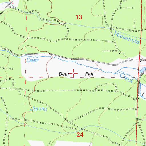 Topographic Map of Deer Flat, CA