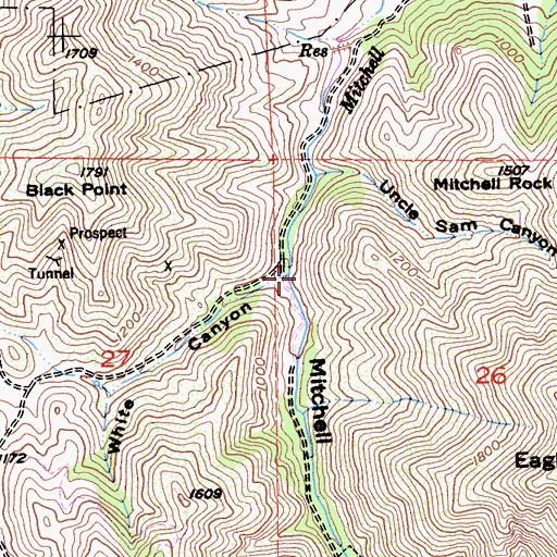 Topographic Map of Deer Flat Creek, CA