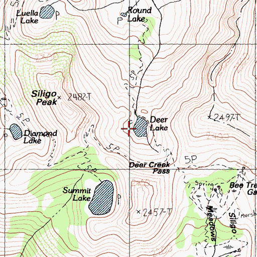 Topographic Map of Deer Lake, CA