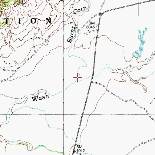 Topographic Map of Burnt Corn Wash, AZ