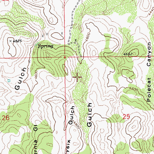 Topographic Map of Seventysix Gulch, AZ