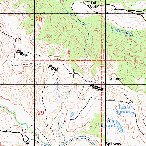 Topographic Map of Deer Park Ridge, CA