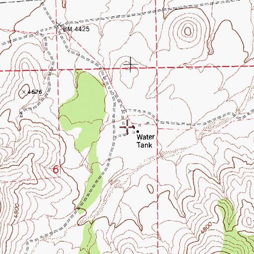 Topographic Map of Shafer Ranch, AZ