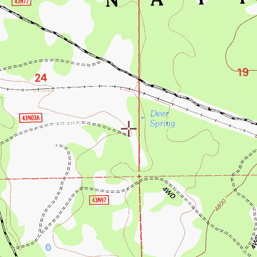 Topographic Map of Deer Spring, CA