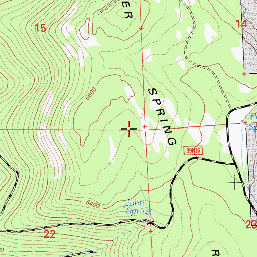 Topographic Map of Deer Spring Ridge, CA