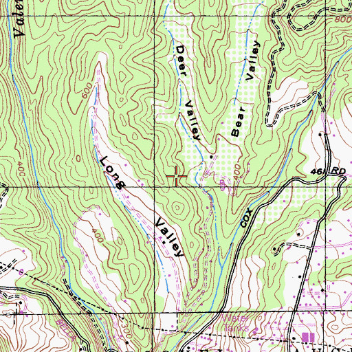 Topographic Map of Deer Valley, CA
