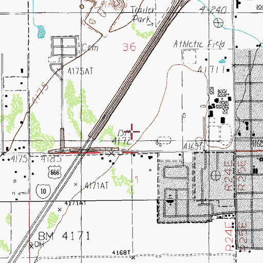 Topographic Map of Sheriffs Posse Arena, AZ