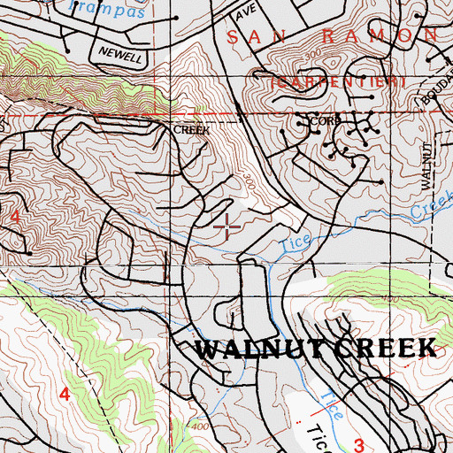 Topographic Map of Del Oro High School, CA