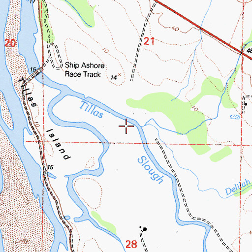 Topographic Map of Delilah Creek, CA